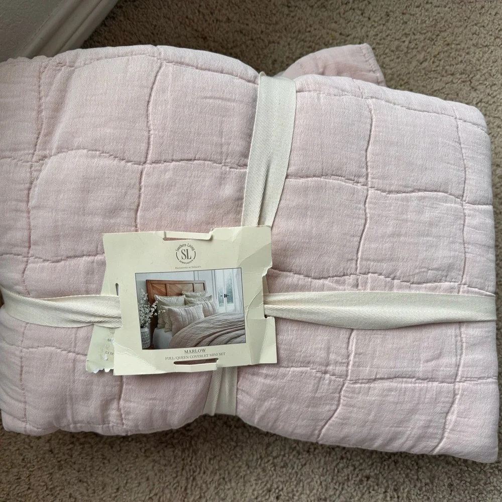 Southern Living Marlow Coverlet Mini Set Blush Pink